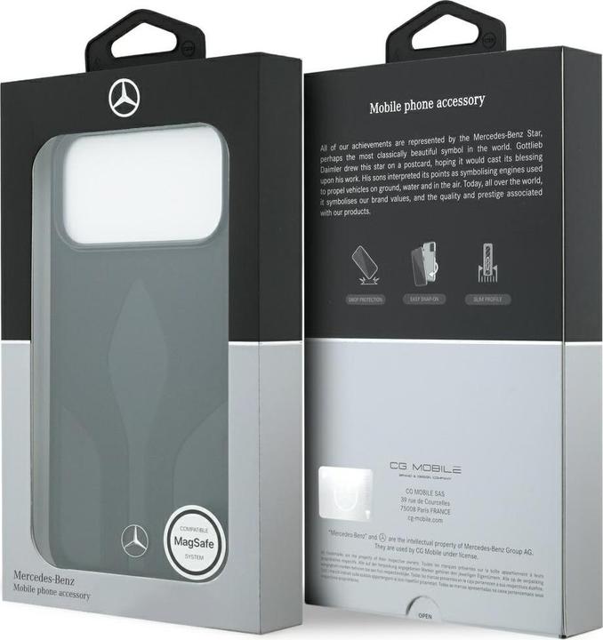 Image du produit Mercedes Case Leather The Move MagSafe for iPhone 17 Pro Max black (Apple iPhone 17 Pro Max)