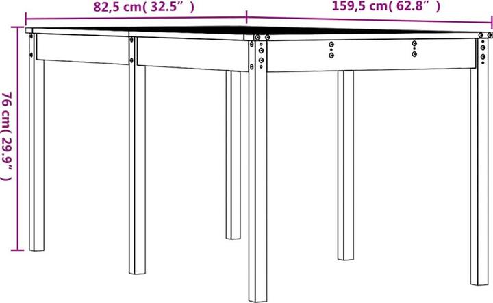 Produktbild vidaXL Gartentisch