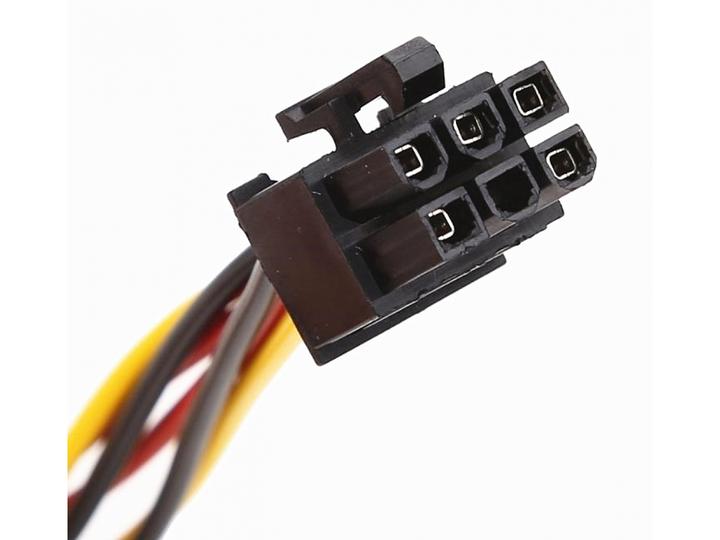 Produktbild PowerGuard 6-Pin Grafikkarten Stecker auf 2x 4-Pin Molex Power Adapter