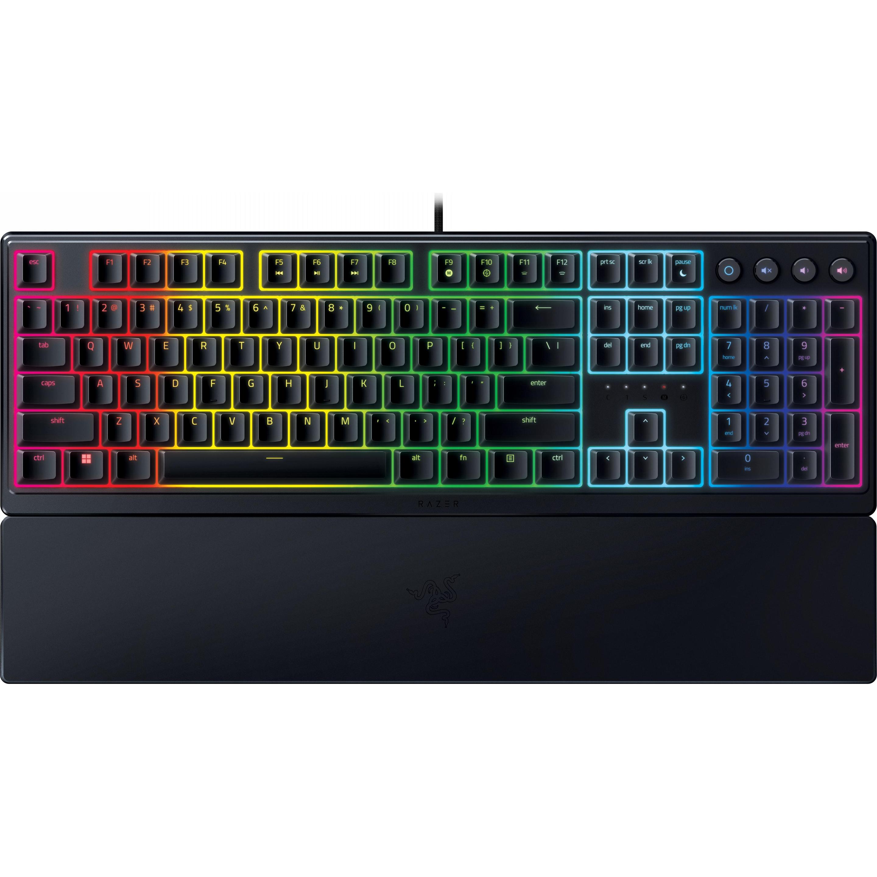 Razer Ornata V3 (US, Kabelgebunden), Tastatur, Schwarz