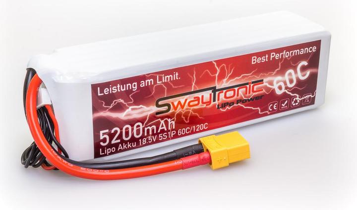 Image du produit Swaytronic 5S 18.5V 5200mAh 60C/120C XT90 (18.50 V, 5200 mAh)