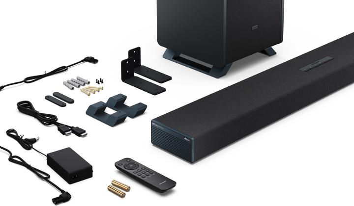 Produktbild Sharp Speakers HT-SBW53121(BK) Q 3.1.2 Dolby Atmos/ DTS:X Soundbar with Wireless Subwoofer, Black | (102 W, 3.1.2 Kanal)