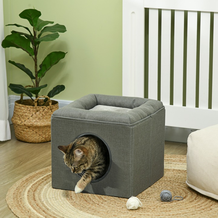 Produktbild PawHut Katzenhöhle mit weichem Kissen (Katze)