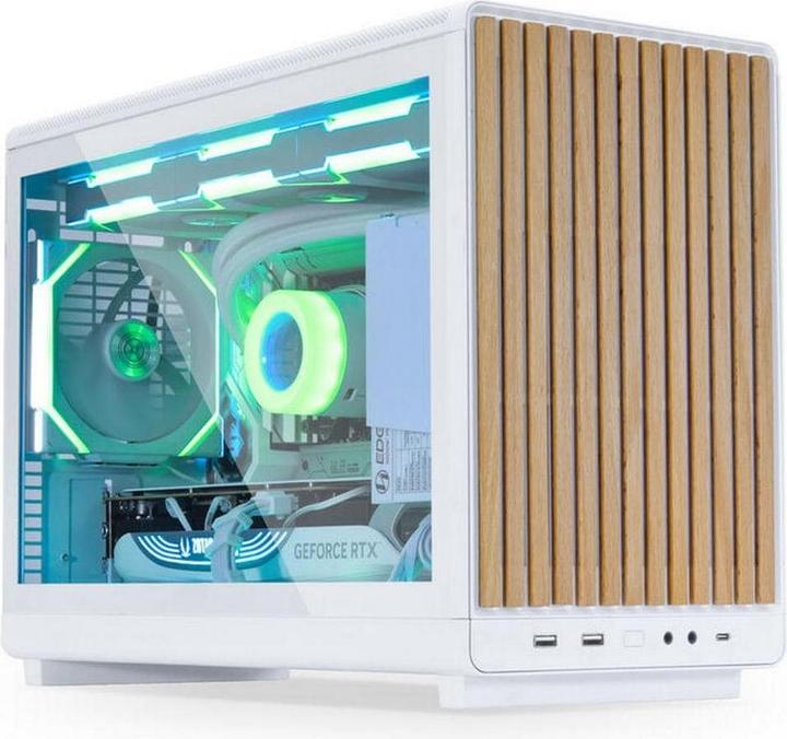 Produktbild Lian-Li DAN Cases A3-mATX Wood Edition PC-Gehäuse, Micro-ATX - Buche, weiss (mATX, Mini-ITX)