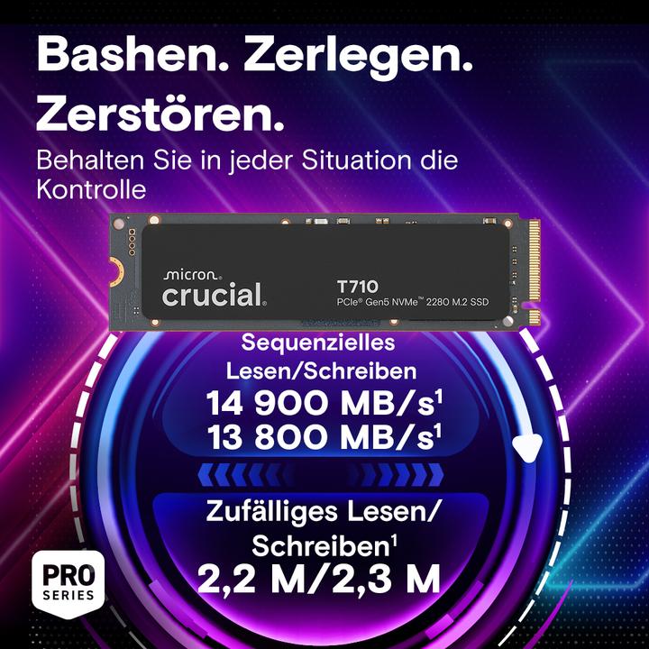 Productafbeelding Crucial T710 (2000 GB, M.2 2280)