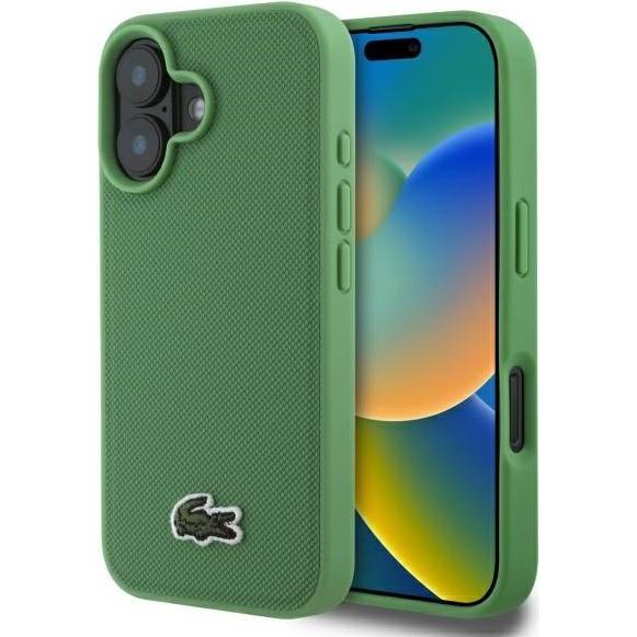 Lacoste LCHMP16SPVCN iPhone 16 6.1" zielony/green hardcase Iconic Petit Pique MagSafe (Apple iPhone 16), Smartphone Hüll...