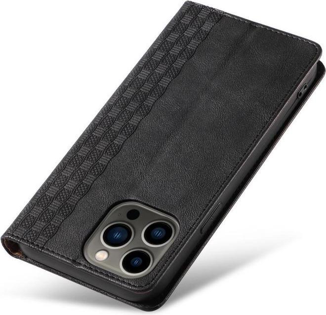 Produktbild Hurtel Magnet Strap Case Case for iPhone 14 Pro Max Flip Wallet Mini Lanyard Stand Black (Apple iPhone 14 Pro Max)