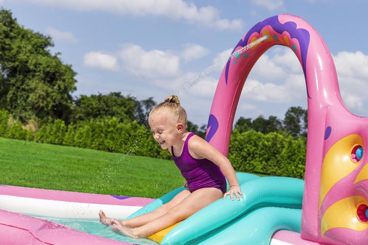Actual product image Bestway Butterfly Wonder Kids Inflatable Water Play Center and Pool 1.80 m x 1.80 m x 1.17 m