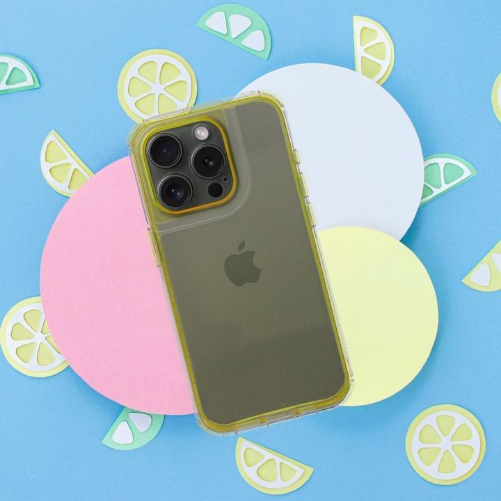 Actual product image OEM Back panel cover MATRIX CLEAR Case for IPHONE 16 PLUS yellow (Apple iPhone 16 Plus)