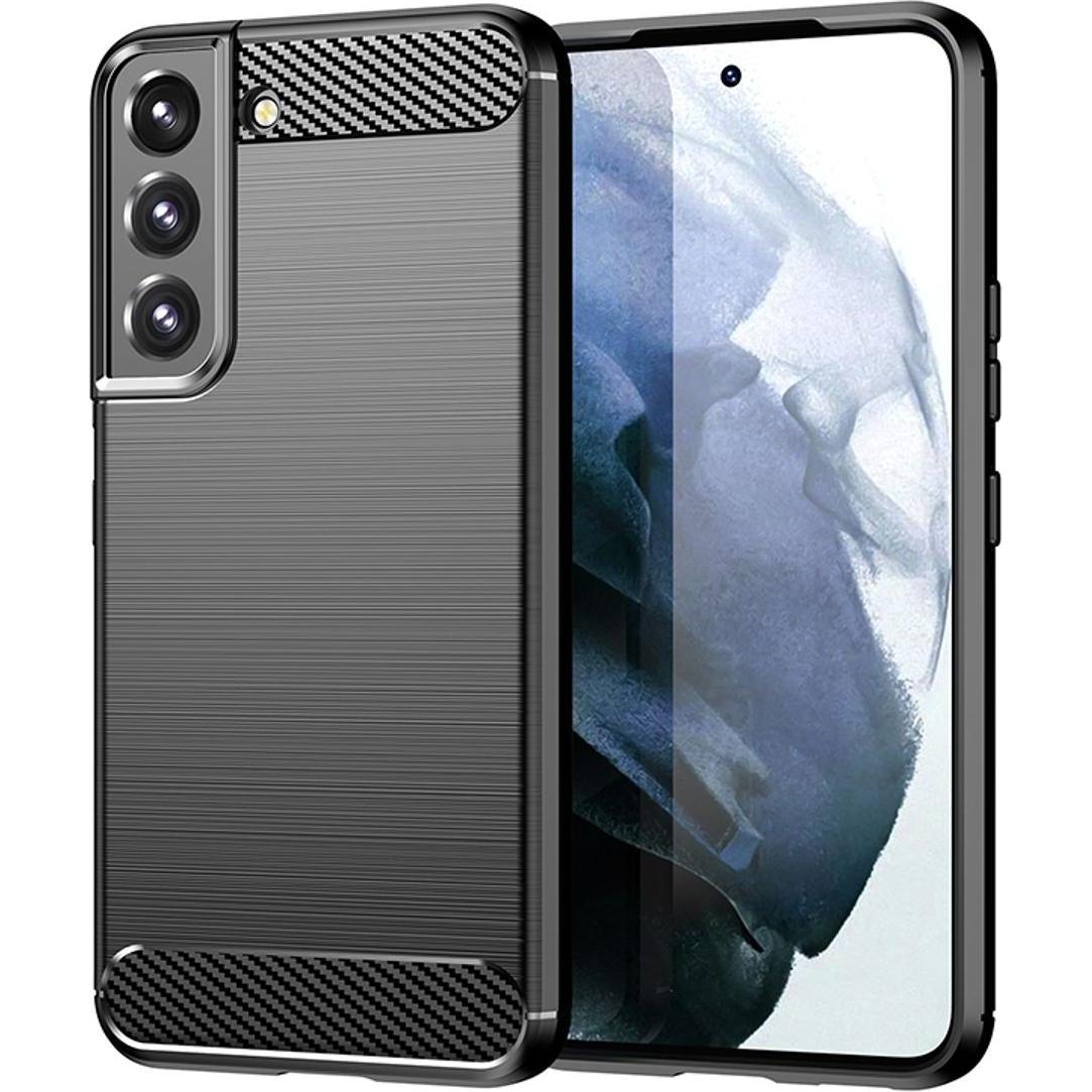 König Design Hülle Handy Schutz für Xiaomi Sony Samsung Case Cover Bumper Carbon Optik Etuis (Samsung Galaxy S22+), Smar...