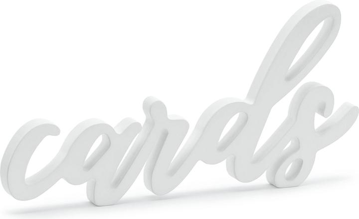 Produktbild Partydeco Partyaccessoire Holzschrift Cards 20 x 10 cm, Weiss