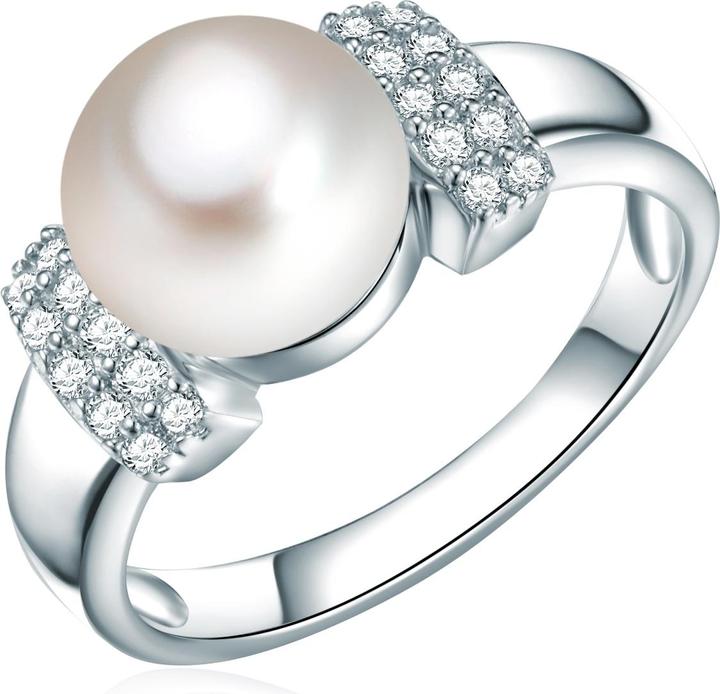 Produktbild Valero Pearls Damen Sterling Silber Zirkonia Süsswasser-Zuchtperle silber - 3858 (54, 925 Silber)