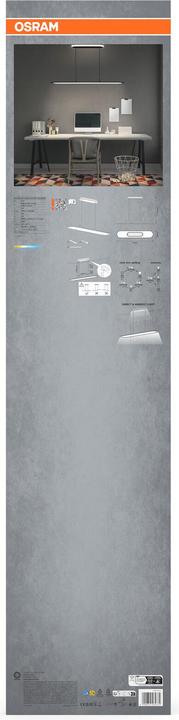 Produktbild Osram LED Deckenleuchte OFFICE LINE PANEL ELLIPSE 57W 940 Black Dimmbar Neutralweiss 4099854464874 (2700 lm)