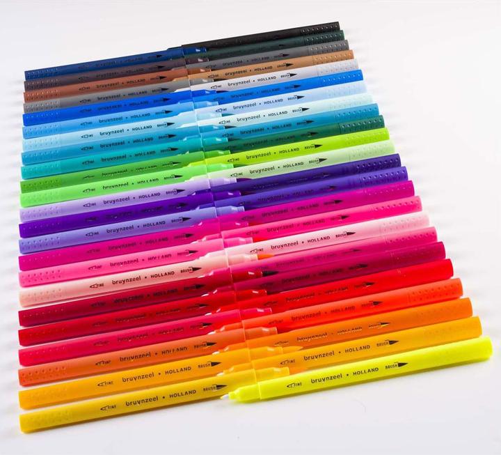 Produktbild Bruynzeel Creatives Doppelfasermaler Brush Pen, 48er Etui (Mehrfarbig, 48 x)
