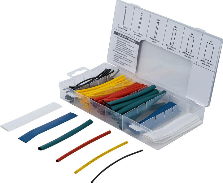 Image du produit BGS Assortiment de gaines thermo-rétractables | couleurs | 100 pièces (100 x)