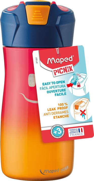 Image du produit Maped Bouteille d'eau - Acier inoxydable, 430 ml. - Red (871201) (0.43 l)