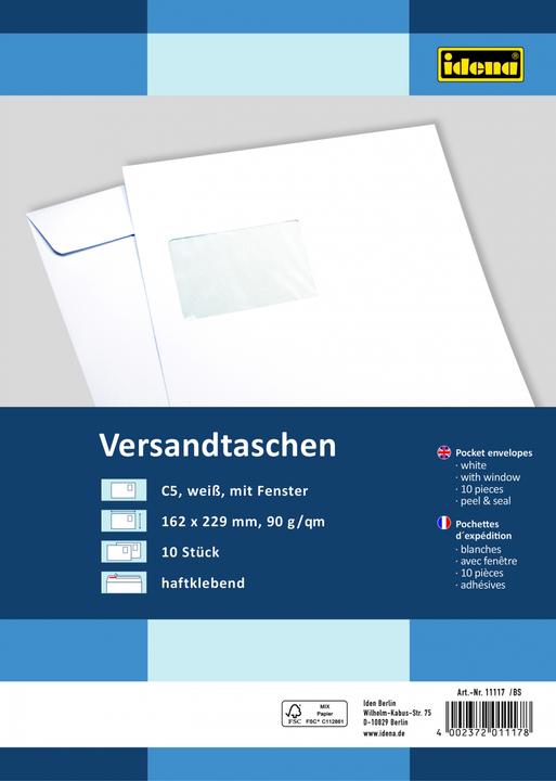 Image du produit Idena VT C5 blanc 90g 10er hk m.F. FSC-Mix (10 pcs)