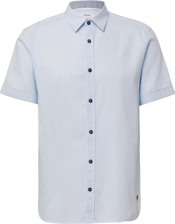 Produktbild S.Oliver Hemd Regular Fit: Strukturiertes Kurzarmhemd aus Baumwolle mit Kentkragen (M)