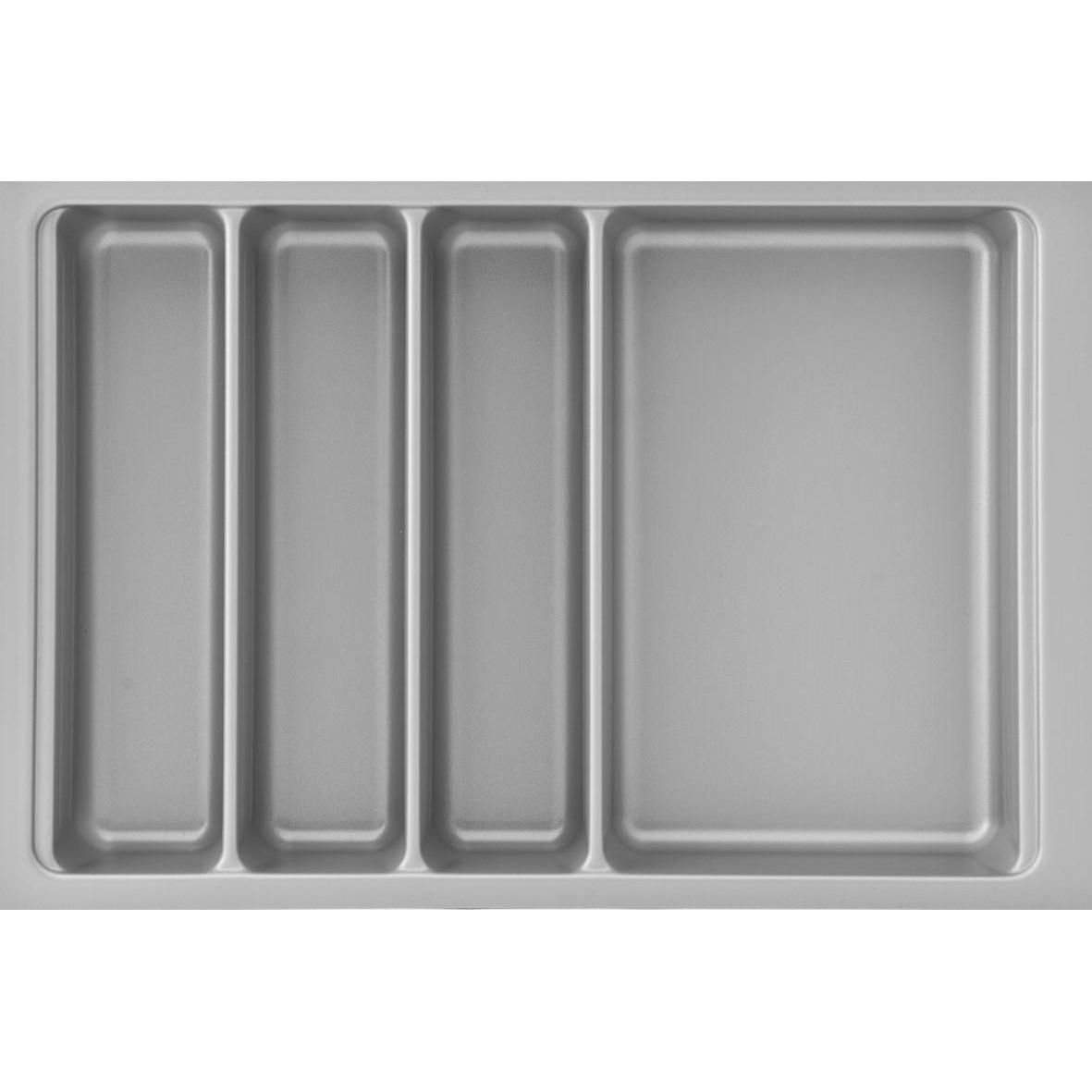 Agoform Besteckeinsatz Scoop II 474x316x59mm, Besteckkasten Kunststoff silber, Besteckkasten, Silber