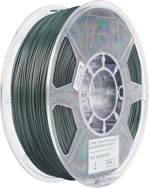 Immagine prodotto eSUN ePETG-CF Filamento verde carbonio 1,75mm 1Kg (PETG, 1.75 mm, 1000 g)