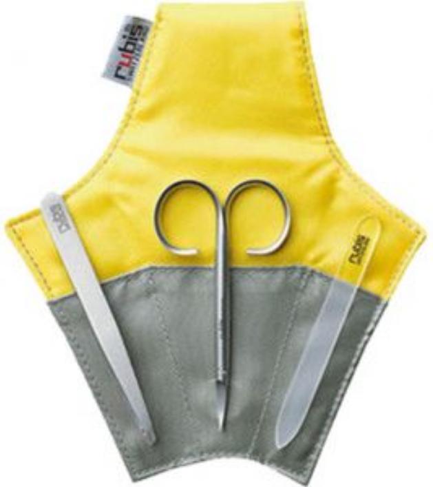 Actual product image Rubis Manicure set Minuit 3-piece, gray-yellow