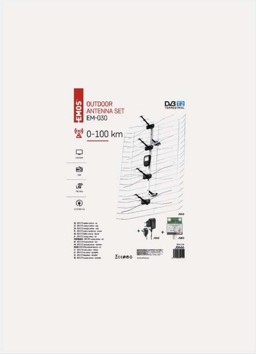 Nutritional values and ingredients Emos ASP-30 DB (DVB-T / -T2)