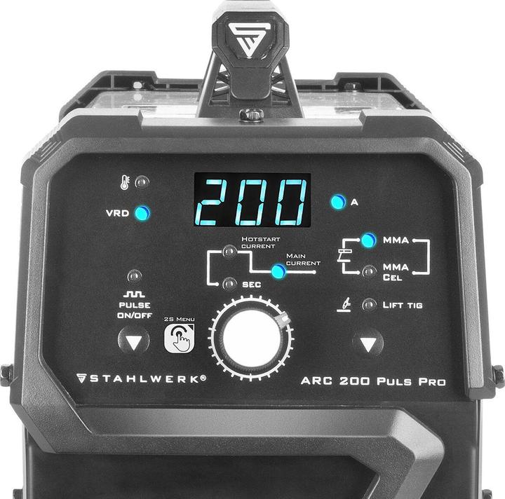 Produktbild Stahlwerk Schweissgerät ARC 200 Puls Pro MMA E Hand Lift TIG Pulsfunktion 200 A