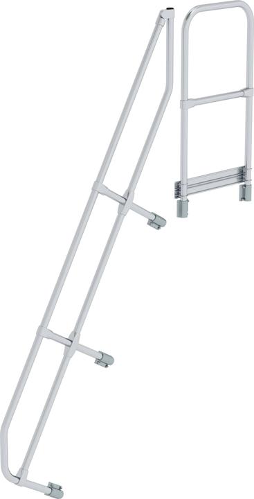 Munk Deuxième main courante pour escalier avec plate-forme 60° 8 marches (80 cm)