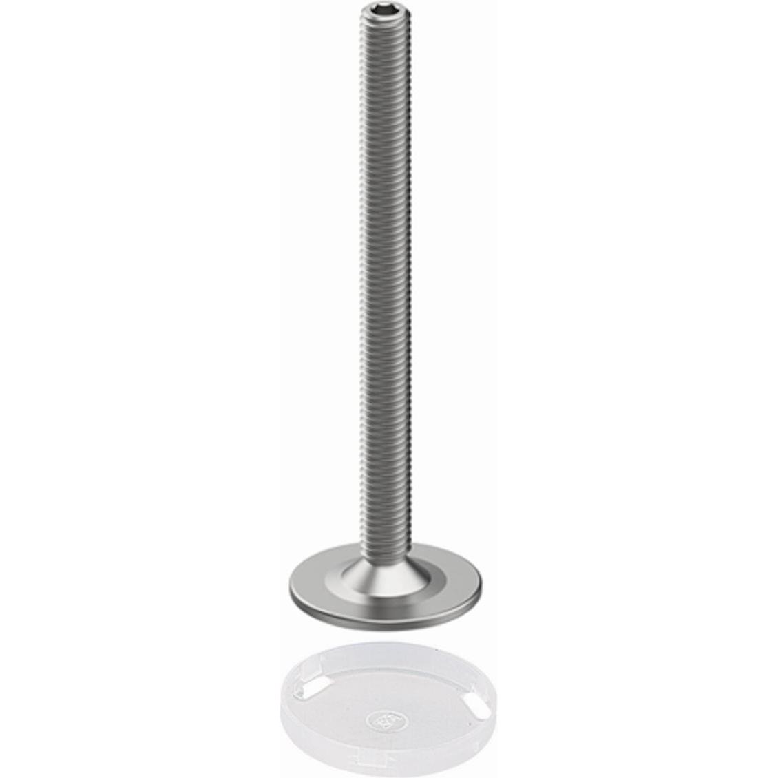 Hettich, Möbelgleiter + Schutzpuffer, Sockelverstellschraube 60 mm, mit Gewinde M8 (Universalgleiter, 1 Stück)