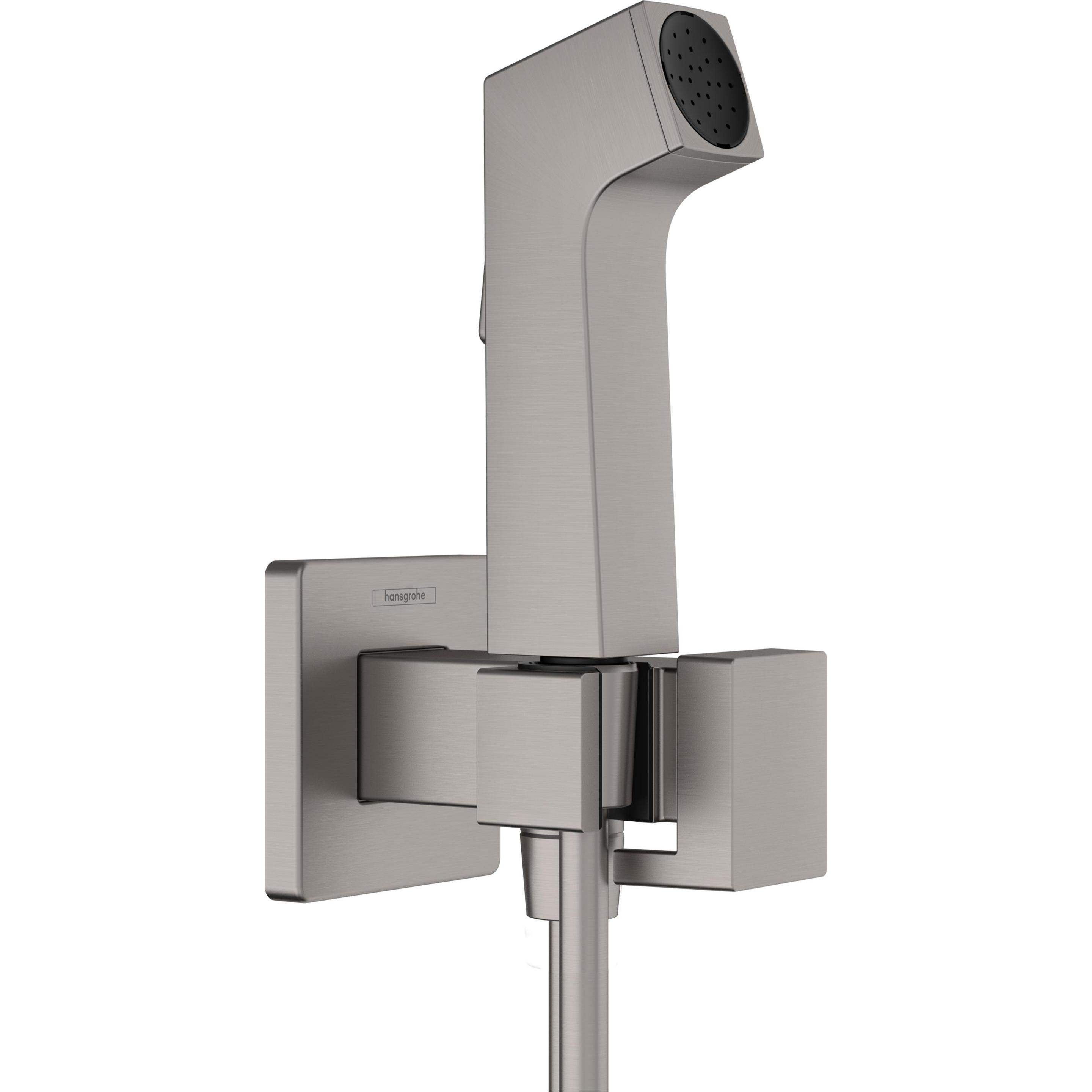 hansgrohe, Soffione doccia, Bidette Douchette à main 1jet E EcoSmart pour eau froide, avec support de douche et flexibles de (1 Tipo di fascio, 5 l/mi