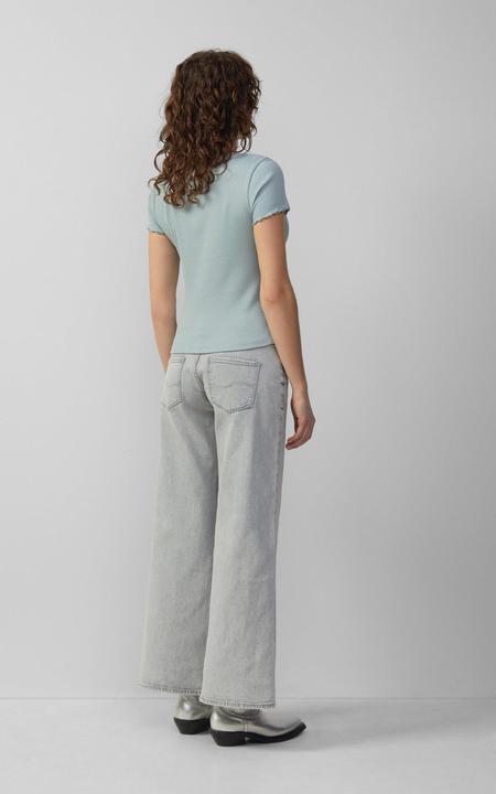 Produktbild S.Oliver T-Shirt Verkürztes Rippshirt mit Rundhalsausschnitt (L)