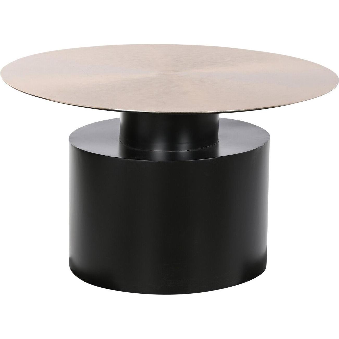 DKD Home Decor, Tavolino da salotto, Side table 76 x 76 x 46 cm Black Golden Iron