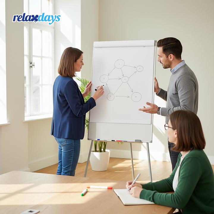 Produktbild Relaxdays Flipchart Whiteboard (70 x 100 cm)