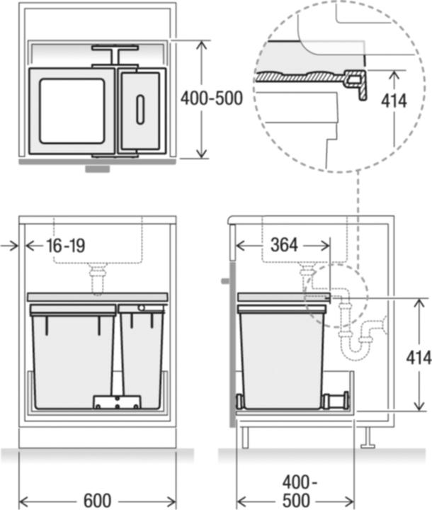 Productafbeelding Müllex X-LINE afvalinvoersysteem (40 l)