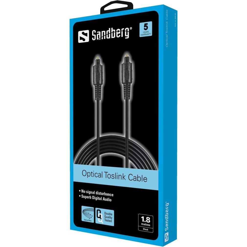 Thumbnail - Sandberg Optical Toslink - Toslink (1.80 m, Optisch), Audio Kabel