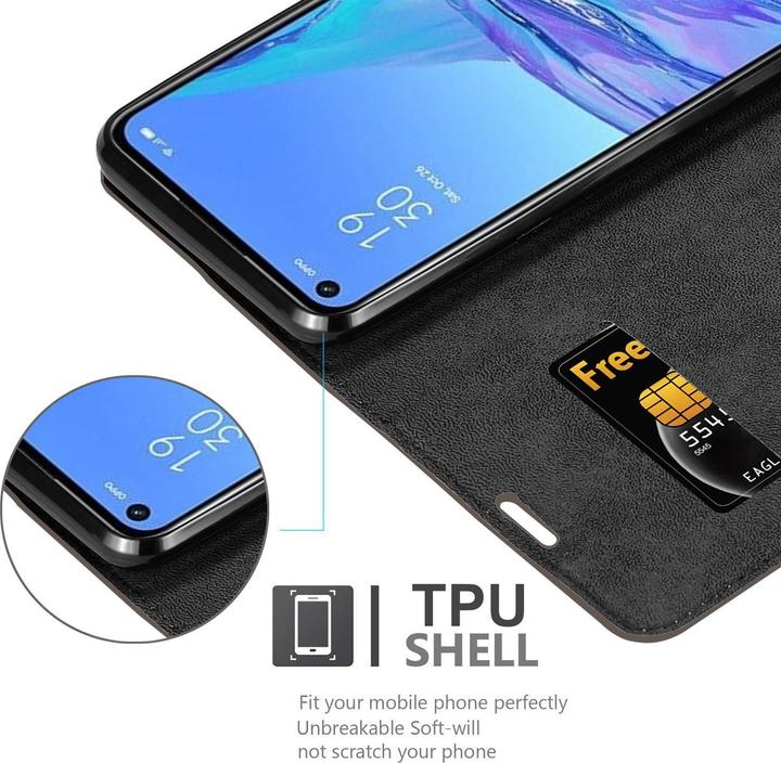 Actual product image Cadorabo Book Invisible Magnet Cover (Oppo A53)