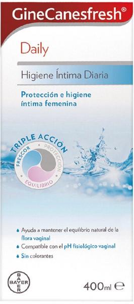 Produktbild Bayer GineCanesfresh Intimpflege-Gel Tägliche Intimhygiene mit Lotusblütenextrakt, Glycin und Laktose (Intimgel, Intimwaschlotion, 400 ml)