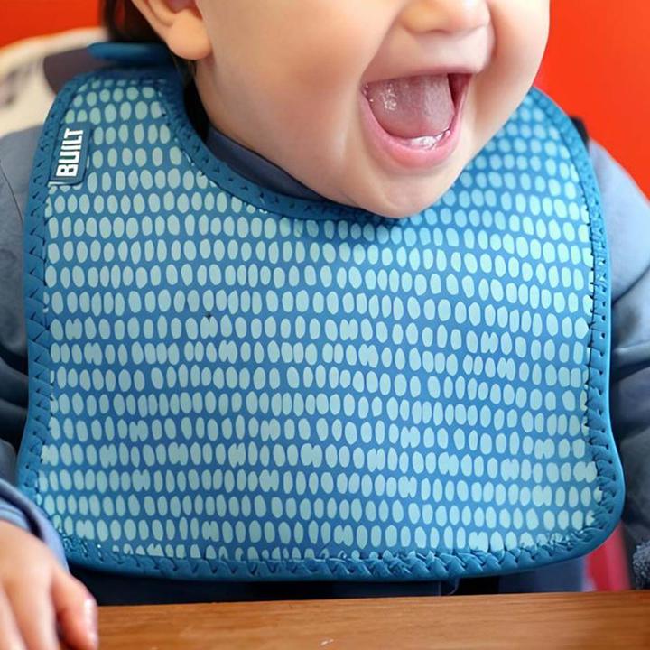 Actual product image Built Mess Mate Dribble Dots Blue 2 pcs. (6 Months)