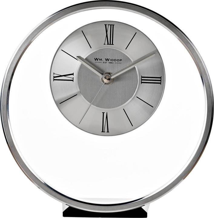 Actual product image William Widdop Wm.Widdop Round Silver Mantel Clock