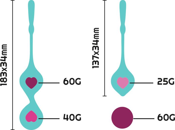 Immagine prodotto Ritual Allenatore del pavimento pelvico "Deva Pelvic Training (40 g, 60 g, 25 g)