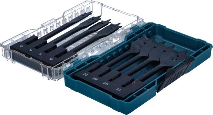 Productafbeelding Makita Platte freesboorset 8 stuks. (25,0 mm, 12,0 mm, 32,0 millimeter, 16,0 mm, 22,0 mm, 20,0 mm)
