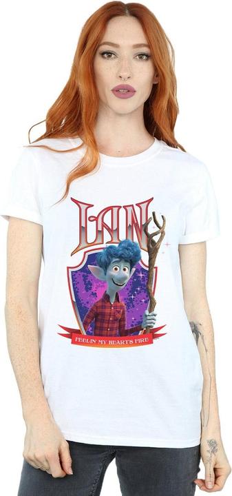 Actual product image Disney Womens/Ladies Onward Ian Heart's Fire Cotton Boyfriend T-Shirt (M)