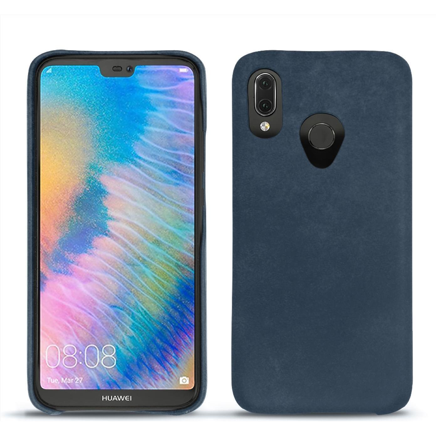 Noreve Lederschutzhülle (Huawei P20 Lite), Smartphone Hülle, Blau
