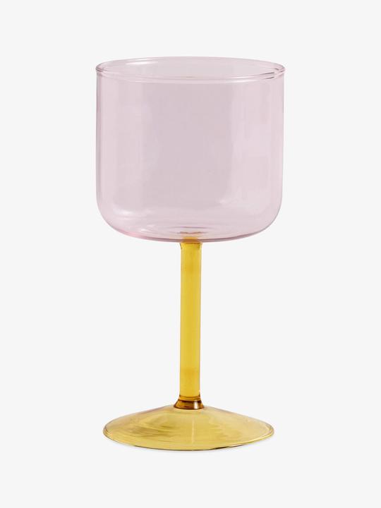 HAY Kelchgl??ser im Duo TINT Hellrosa (25 cl, 2 Gläser, Rotweingläser)