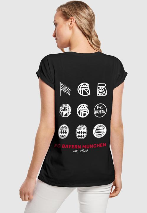Produktbild FC Bayern München Ladies Logo History Extended Shoulder Tee - 115129 (XS)