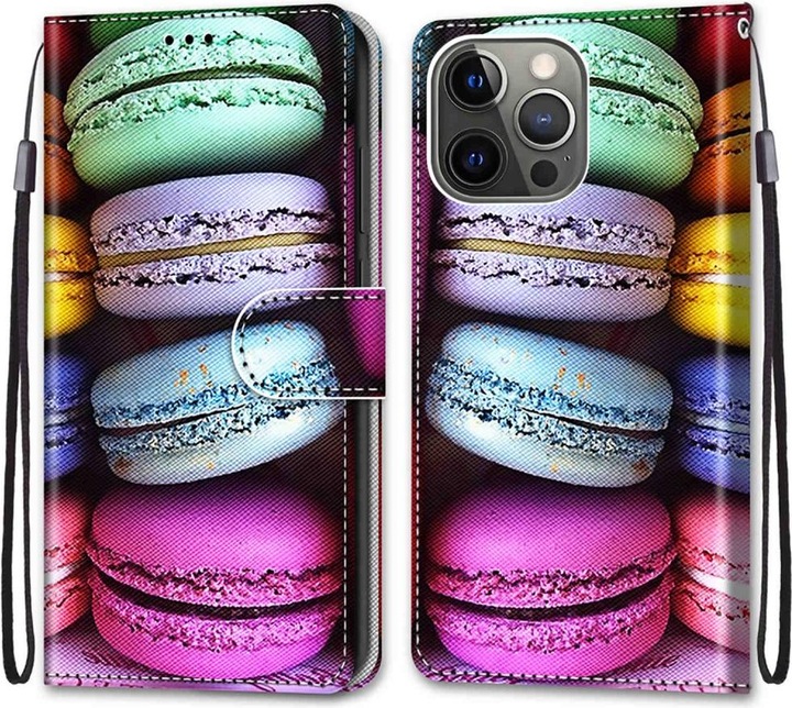 Actual product image Cover-Discount iPhone 13 Pro - leather case cover macarons (Apple iPhone 13 Pro)