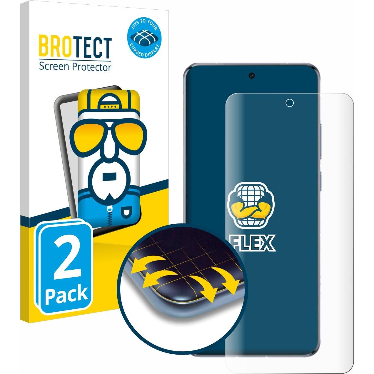 BROTECT Full-Screen Pellicola (2 pz., Landvo XM200 Pro), Pellicola protettiva smartphone, Trasparente