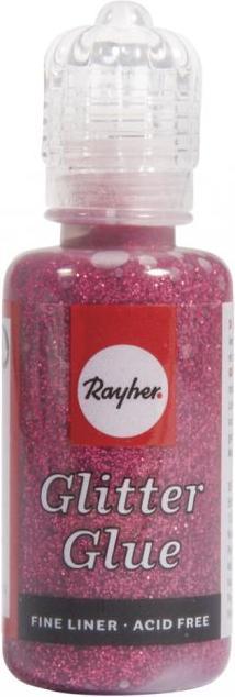 Rayher Glitter-Glue metallic, classic red, 20 ml