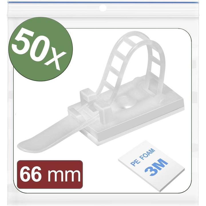 Image du produit Quadrios 24CA439 Befestigungssockel selbstklebend, schraubbar 24CA439 Weiss 50
