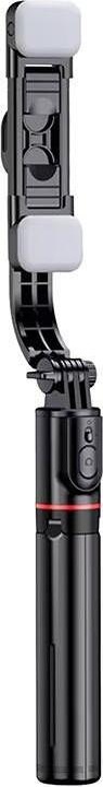 Actual product image Apexel Bluetooth selfie stick/tripod with light L13d (black)